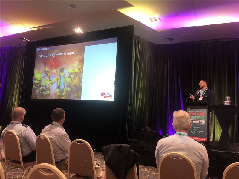 Jesse Winter at ANZMIC 2026 moral injury conference